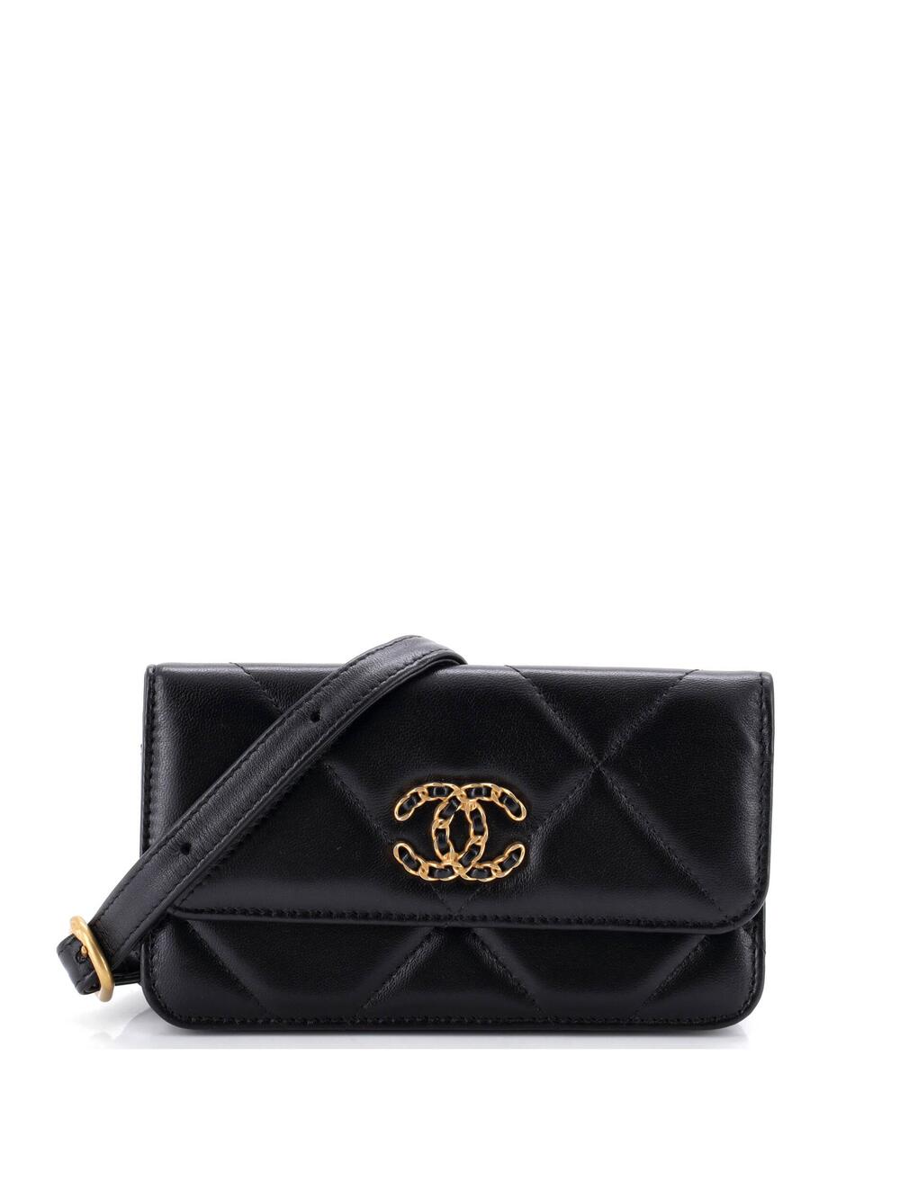 Chanel 19 Belt Phone Holder Bag Quilted #253053C37B
